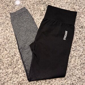 Gymshark Adapt Black and Grey Ombre Seamless Leggings Size Large